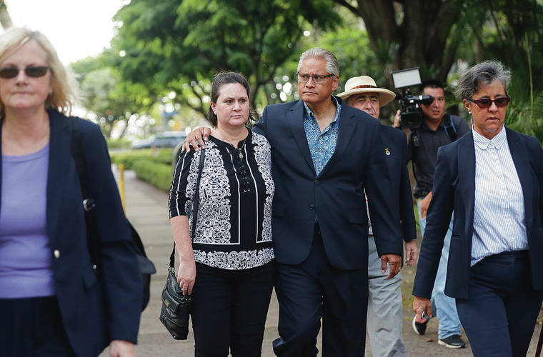 CINDY ELLEN RUSSELL / JUNE 27
                                Katherine and Louis Kealoha leave federal court after being found guilty of conspiracy and obstruction of justice.