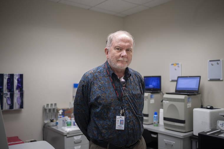 CINDY ELLEN RUSSELL / CRUSSELL@STARADVERTISER.COM
                                Edward Desmond, administrator of the Hawaii Laboratories Division, finds himself in the middle of a public debate over coronavirus testing. Who should get tested? Who should conduct the tests? Why can’t everyone get tested?