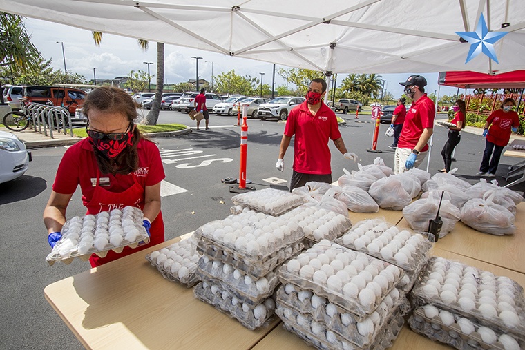 Drive Thru Food Giveaway At Kroc Center In Kapolei Honolulu Star