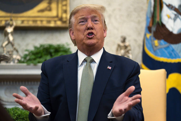 ASSOCIATED PRESS / MARCH 12
                                President Donald Trump has let the states struggle on their own while he runs from the hot seat with ever-changing strategies and spigots of misinformation as his reelection nears.