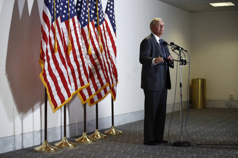 ASSOCIATED PRESS
                                Sen. Lindsey Graham, R-S.C., spoke with reporters on Capitol Hill in Washington on Tuesday.