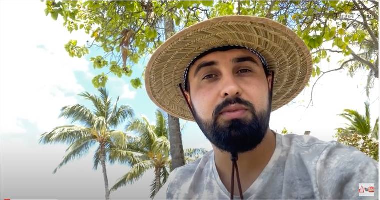 PHOTO COURTESY TURGUT ALIEV
                                California resident Abdulla Aliyev, also known as Turgut Aliev, is seen in a video shot on Oahu that helped in tracking him down.