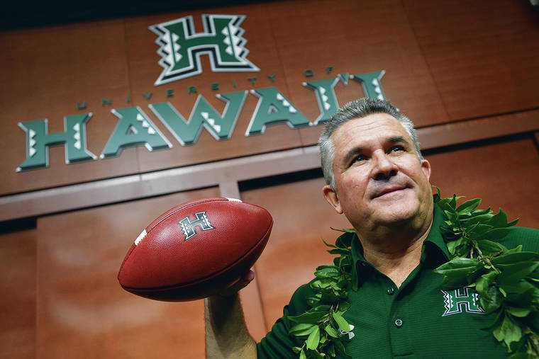 BRUCE ASATO / JAN. 22, 2020
                                University of Hawaii’s head football coach Todd Graham