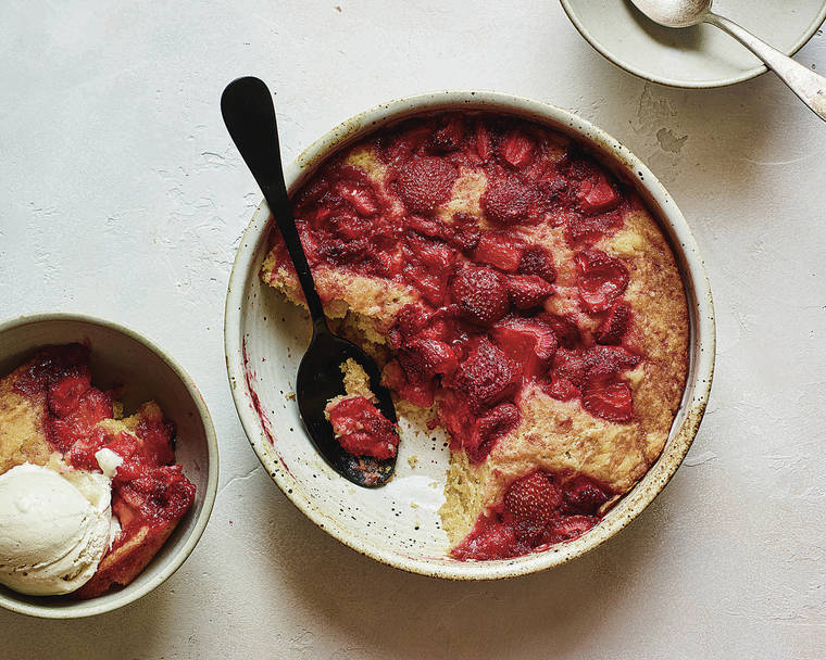 NEW YORK TIMES
                                Strawberry spoon cake is best served warm, with a scoop of vanilla ice cream.