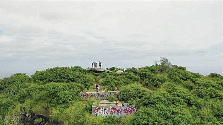 COURTESY BRANDT HAAPALA / KOKONUT KOALITION
                                The city had initially planned to remove the platform at the summit of Koko Head Tramway as part of a safety improvement project, but says it has suspended that project while working with the community to find a path forward.