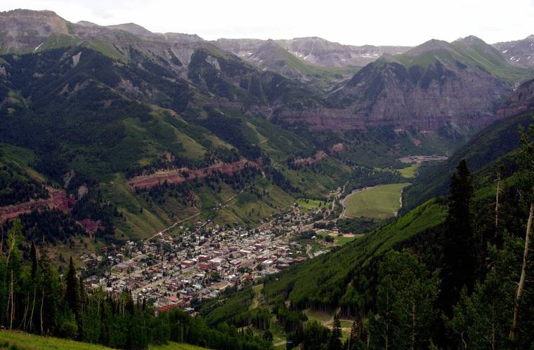ASSOCIATED PRESS
                                Telluride, Colo. appears nestled in a valley from the top of Mount St. Sophia in 2001. The Telluride Film Festival, the annual film retreat held in the Colorado mountains and one of the fall movie season’s top launching pads, has been canceled. Festival organizers said its 47th edition, scheduled for Labor Day weekend, has been scuttled entirely due to the coronavirus pandemic.