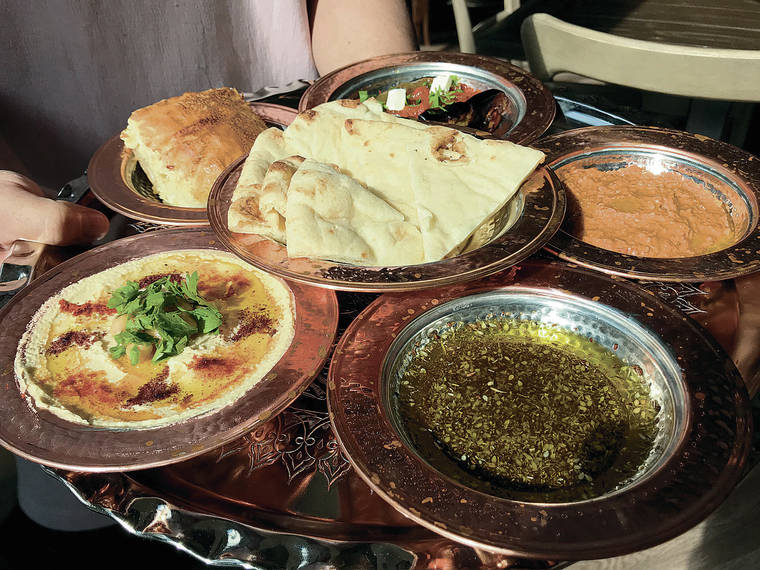PHOTOS BY NADINE KAM / SPECIAL TO THE STAR-ADVERTISER
                                A meze platter shows off Istanbul’s appetizer selection.