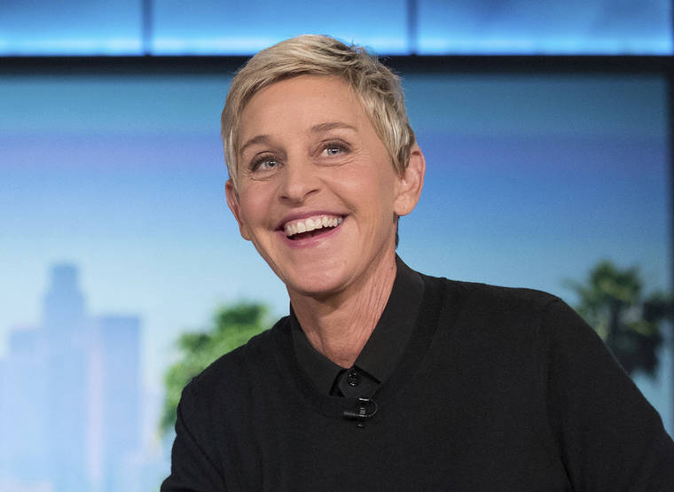 ASSOCIATED PRESS / OCTOBER 13, 2016
                                Ellen DeGeneres appears during a commercial break at a taping of “The Ellen Show” in Burbank, Calif.