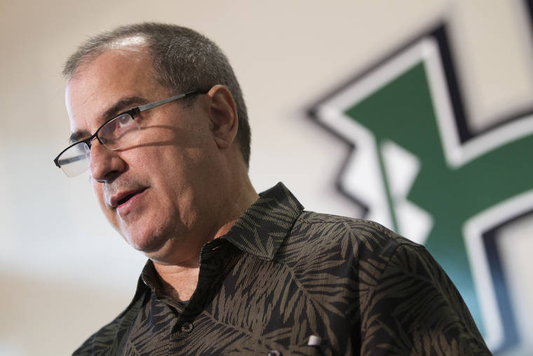 STAR-ADVERTISER / Dec. 22, 2015
                                UH athletic director David Matlin says the University of Hawaii is seeking a replacement for the Sept. 12 game.