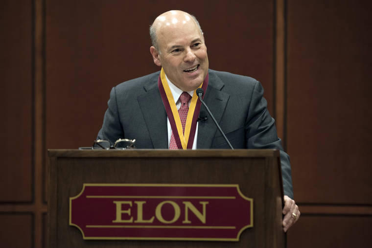 Kim Walker/Elon University via ASSOCIATED PRESS / MARCH 2017
                                Then Elon Trustee Louis DeJoy was honored with Elon’s Medal for Entrepreneurial Leadership in Elon, N.C. U.S. Sen. Joe Manchin and union officials say the U.S. Postal Service is considering closing post offices across the country, sparking worries ahead the anticipated surge of mail-in ballots in the 2020 elections.