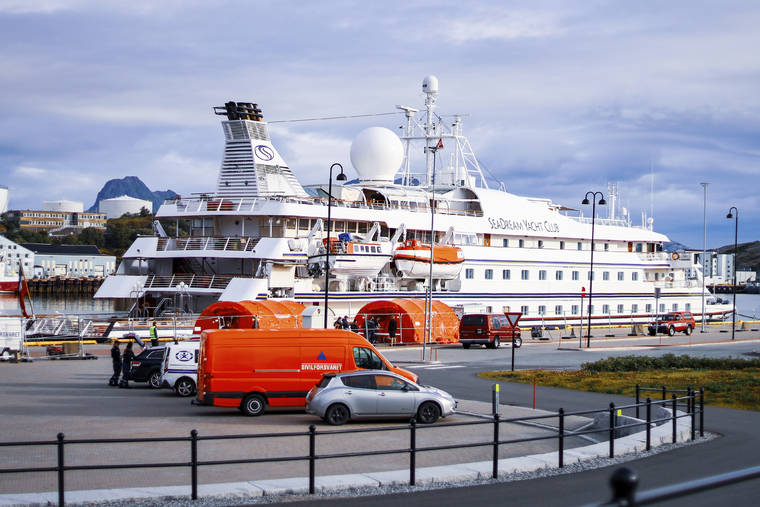 SONDRE SKJELVIK/NTB SCANPIX VIA ASSOCIATED PRESS
                                The cruise ship SeaDream 1 at the quay in Bodoe, Norway, today. The cruise ship, with 123 passengers onboard and a crew of 85, has docked in the Norwegian harbor of Bodoe but no one can disembark after a former passenger from Denmark tested positive for the coronavirus upon returning home.