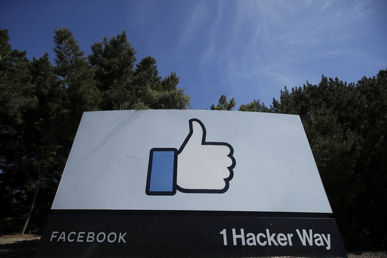 ASSOCIATED PRESS
                                The thumbs-up Like logo was shown on a sign at Facebook headquarters in Menlo Park, Calif., on April 14. Facebook has deleted a post by President Donald Trump for violating its policy against spreading misinformation about the coronavirus.