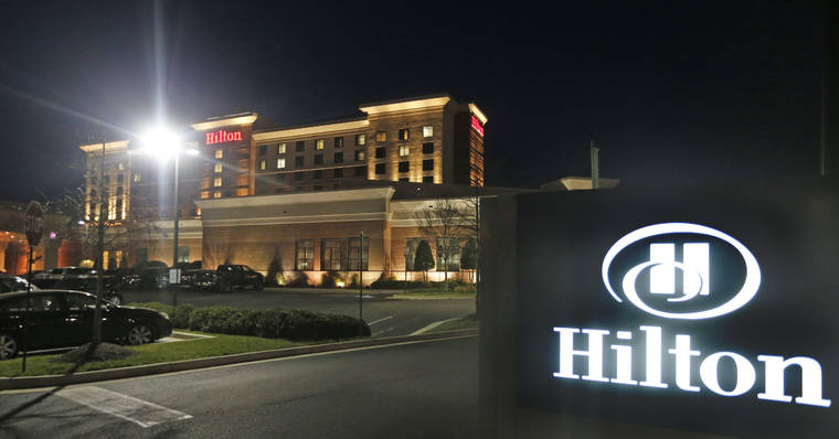 ASSOCIATED PRESS / 2016
                                A Hilton hotel in Richmond, Va. Hilton posted a loss of $432 million in the second quarter as the coronavirus kept travelers at home, but the company said it’s starting to see some improvement in occupancy as restrictions are lifted.