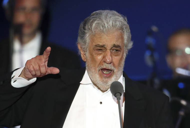 ASSOCIATED PRESS
                                Opera singer Placido Domingo performs during a concert in Szeged, Hungary, in 2019. Domingo is back in Europe to receive a lifetime achievement award after recovering from the coronavirus, vowing in an interview with a top Italian daily newspaper to clear his name from allegations of sexual misconduct.