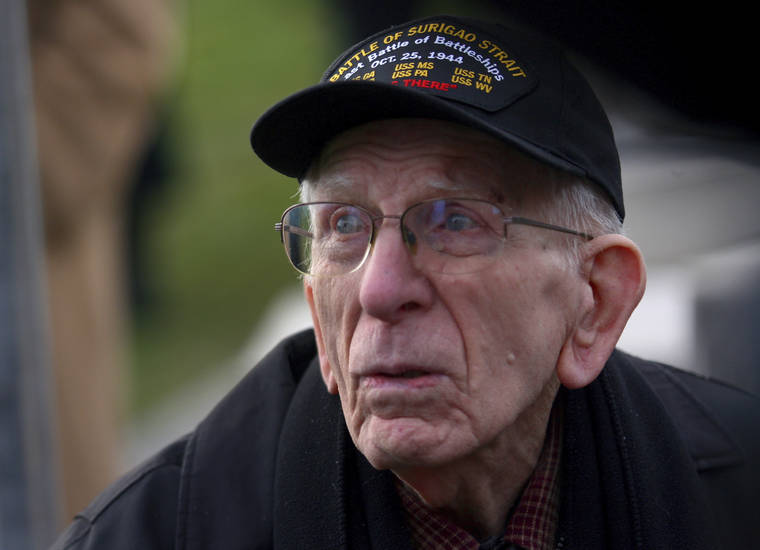 CHRISTIAN ABRAHAM/HEARST CONNECTICUT MEDIA VIA ASSOCIATED PRESS / DEC. 2018
                                U.S. Navy veteran Floyd Welch, attended the Pearl Harbor Memorial Park Dedication Ceremony in New Haven, Conn. Welch, one of the last survivors of the battle of Pearl Harbor, died at his home in East Lyme, Conn., on Monday. He was 99.