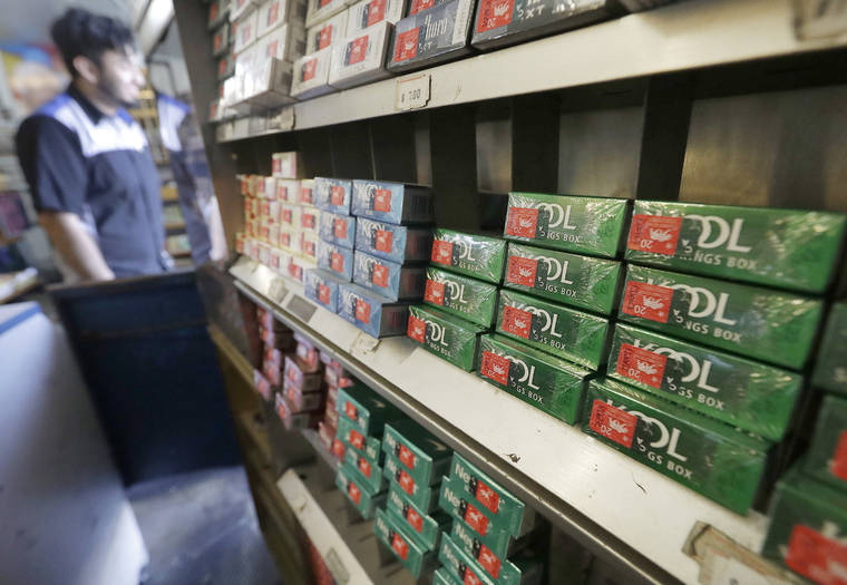 ASSOCIATED PRESS
                                Packs of menthol cigarettes and other tobacco products at a store in San Francisco in 2018.