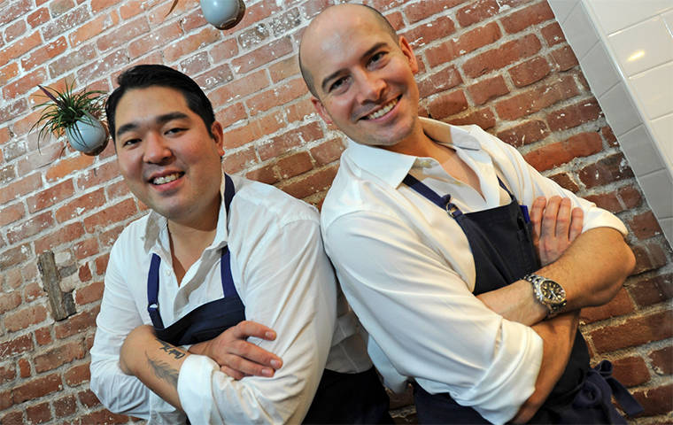 BRUCE ASATO / 2016
                                Chefs Chris Kajioka and Anthony Rush of Senia in Honolulu were nominated jointly in the category of best chef in the Northwest and Pacific.