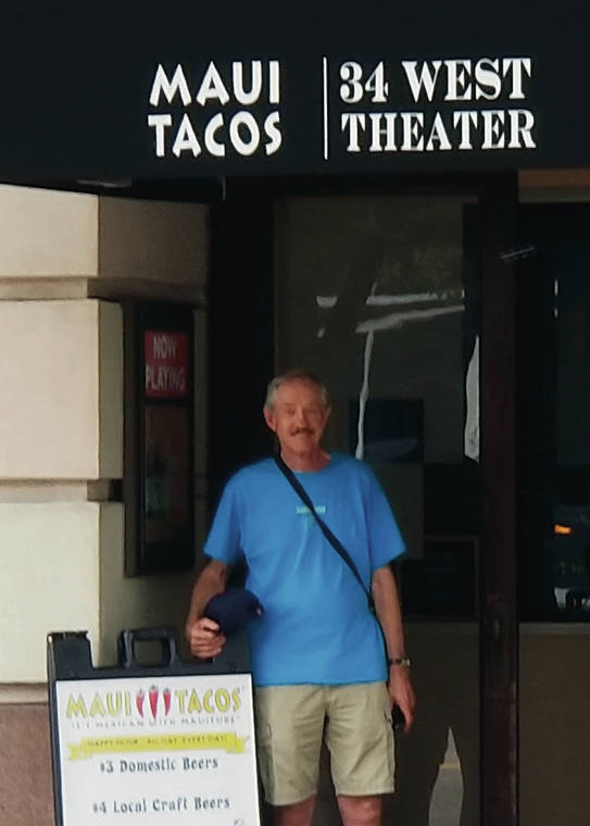 Jack Ashby of Honolulu came across the Maui Tacos restaurant in Charleston, S.C., in November. He said the placard read “Mexican with Mauitude.” Photo by Mary Pat Ashby.