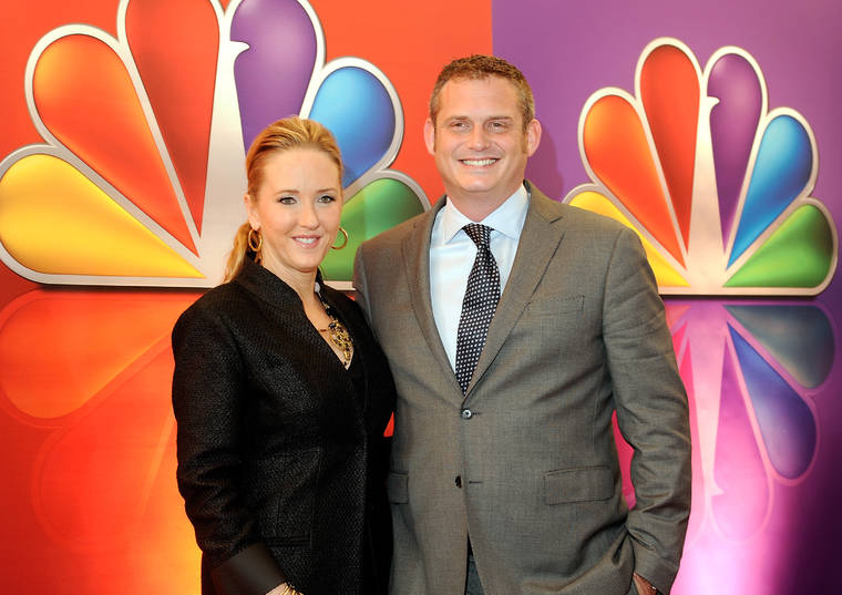 ASSOCIATED PRESS / 2012
                                The company said today that NBC Entertainment Chairman Paul Telegdy, right, would be leaving the company. Telegdy and Jennifer Salke, left, arrive for the NBC network upfront presentation at Radio City Music Hall in New York.