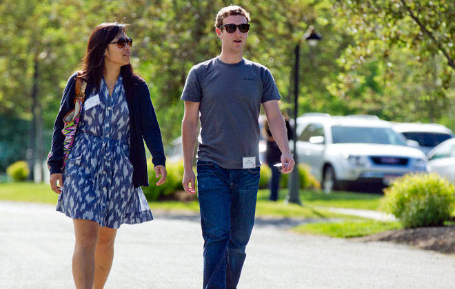 ASSOCIATED PRESS
                                Mark Zuckerberg and his wife, Priscilla Chan, in 2015.