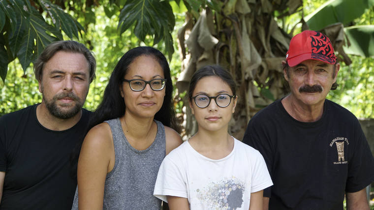 TERAIHAU RIO VIA ASSOCIATED PRESS
                                A group who have been stranded in Tahiti, pictured from left, Benjamin Baude, Kissy Ika Chavez Baude, Gaïa Baude Ika and Thierry Gourtay in Afareaitu on Moorea Island, Tahiti, on Sept. 19. About 25 residents from remote Easter Island who have been stranded far from their loved ones for more than six months because of the coronavirus will finally be able to return home this week on a French military plane.