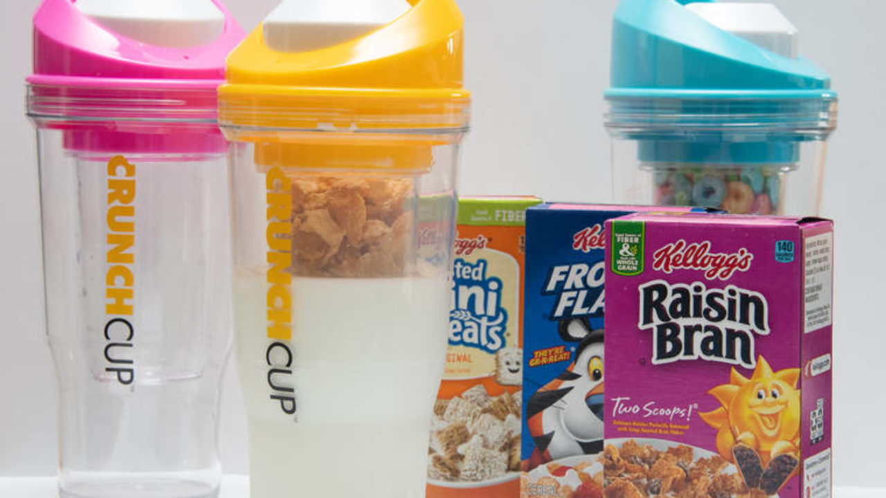 The CrunchCup To-Go Cereal Holder