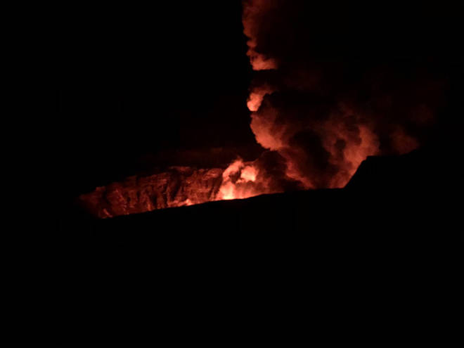 COURTESY HAWAIIAN VOLCANO OBSERVATORY
                                Lava began erupting in Halemaumau Crater atop Kilauea volcano on Hawaii island Sunday night.