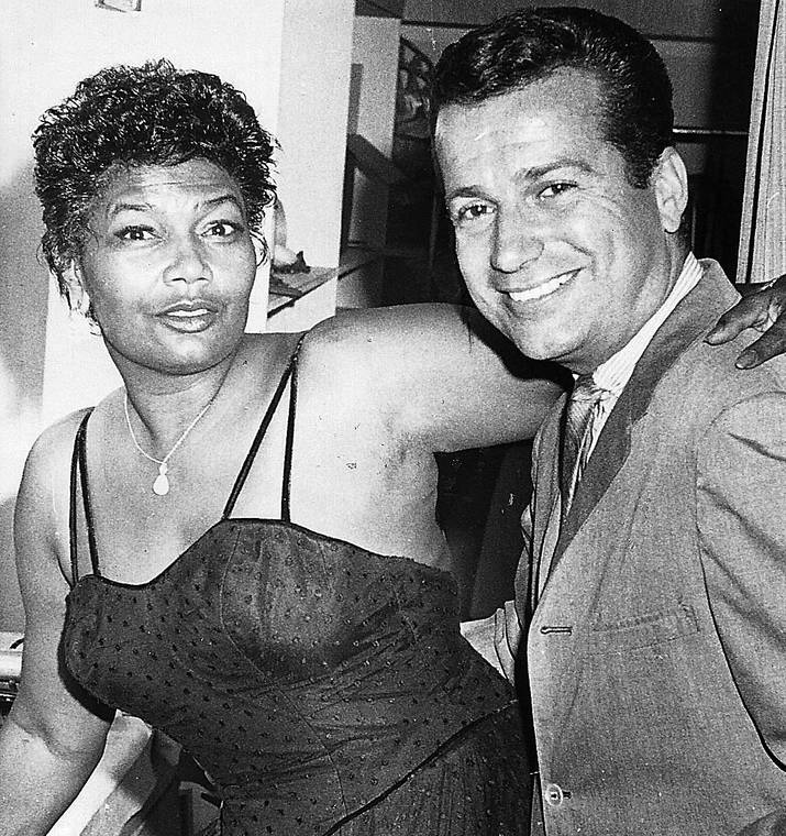 COURTESY JACK CIONE
                                Pearl Bailey with Jack Cione, who owned 14 nightclubs in Hawaii.