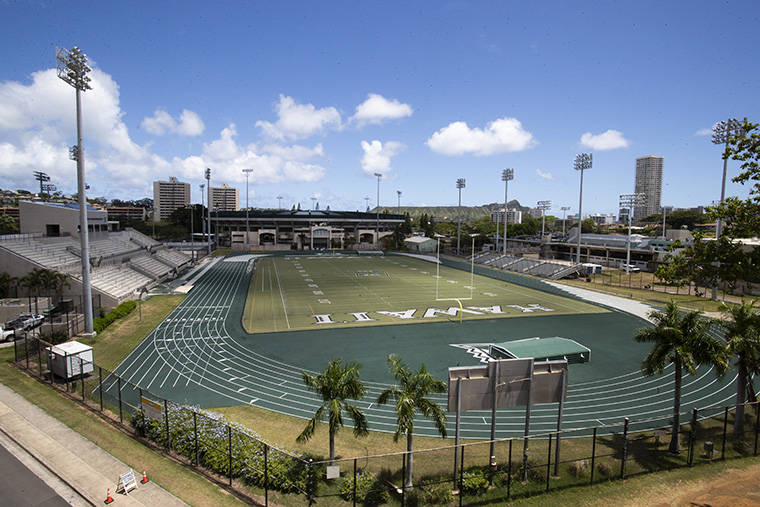 CINDY ELLEN RUSSELL / 2020
                                An overview of the Clarence T.C. Ching Athletics Complex at the University of Hawaii at Manoa.