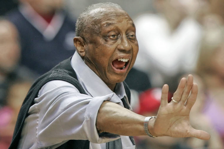 ASSOCIATED PRESS / FEB. 2006
                                Temple head coach John Chaney yelled directions to his players during the first half of a game against Duke in Philadelphia. Chaney, one of the nation’s leading Black coaches and a commanding figure during a Hall of Fame basketball career at Temple, has died. He was 89.
