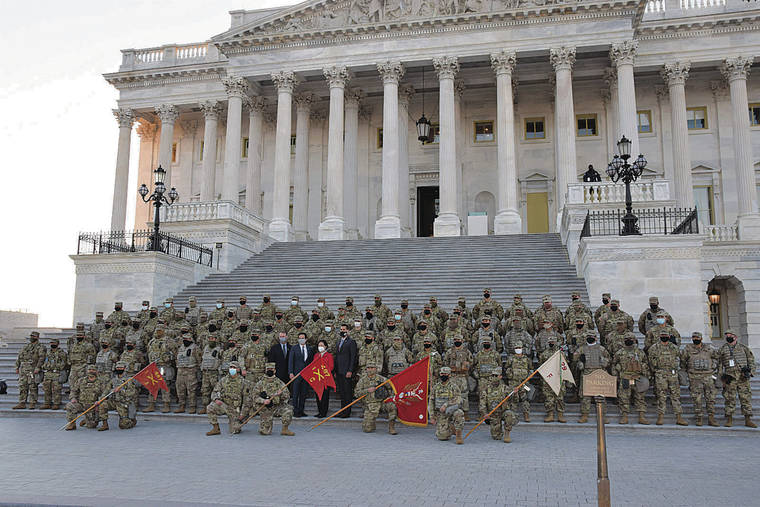 COURTESY PHOTO
                                About 200 Hawaii National Guard personnel were sent to Washington, D.C., to help provide security during Wednesday’s presidential inauguration.