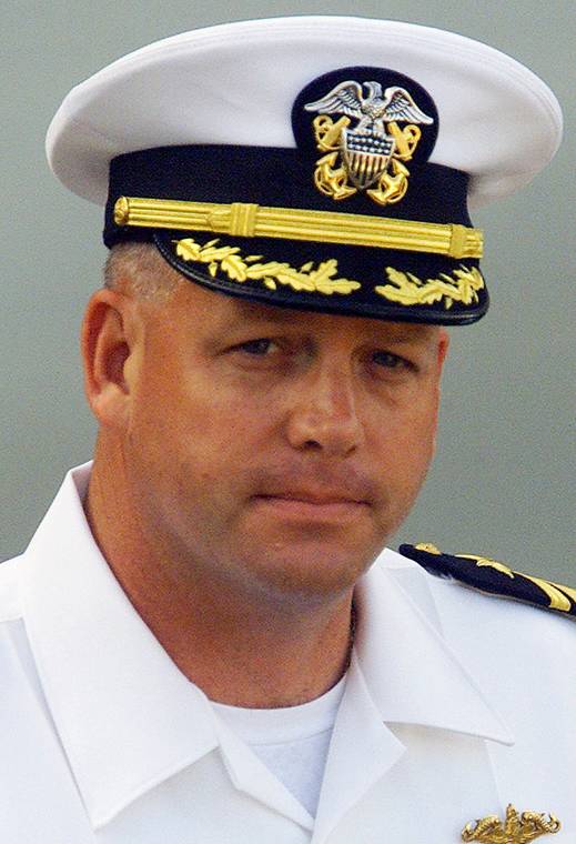 ASSOCIATED PRESS / 2001
                                Cmdr. Scott Waddle, captain of the USS Greeneville, leaves the Trial Service Office in Pearl Harbor in 2001. Waddle wrote an eight-page “open letter to the families” of those who died in the Ehime Maru collision.