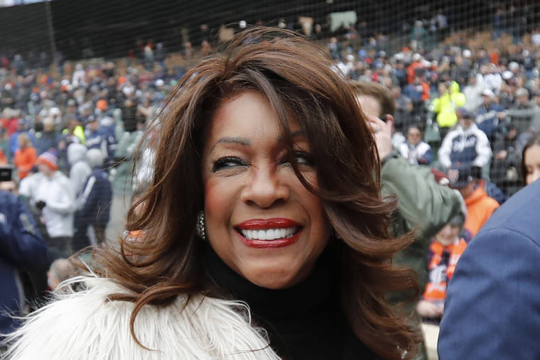 ASSOCIATED PRESS / 2019
                                Mary Wilson, a former member of The Supremes, is escorted after singing the national anthem before a baseball game between the Detroit Tigers and the Kansas City Royals in Detroit.