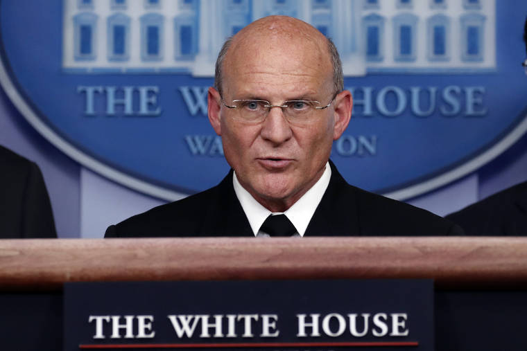 ASSOCIATED PRESS
                                Navy Adm. Michael Gilday, chief of naval operations, speaks in the James Brady Press Briefing Room at the White House in Washington on April 1.