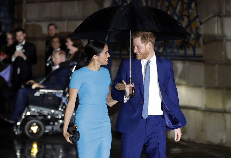 ASSOCIATED PRESS
                                Britain’s Prince Harry and Meghan arrive at the annual Endeavour Fund Awards in London last year. The Duke and Duchess of Sussex are expecting their second child, their office confirmed today.