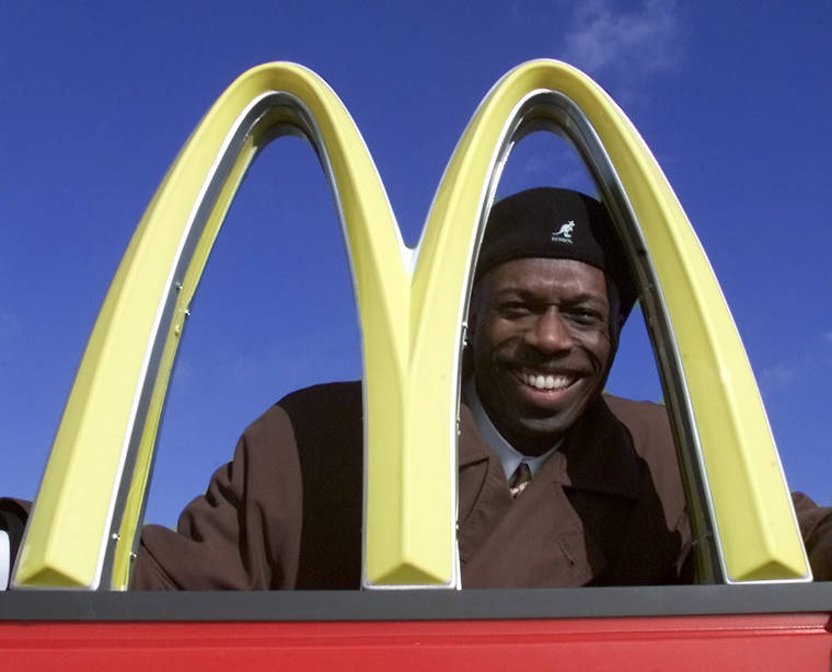 ASSOCIATED PRESS
                                Herb Washington poses for a portrait outside his McDonalds restaraunt in Niles, Ohio, in 2002. Washington, the Black owner of 14 McDonald’s franchises in Ohio has sued the corporation in federal court asserting numerous instances of unfair treatment compared with white owners.