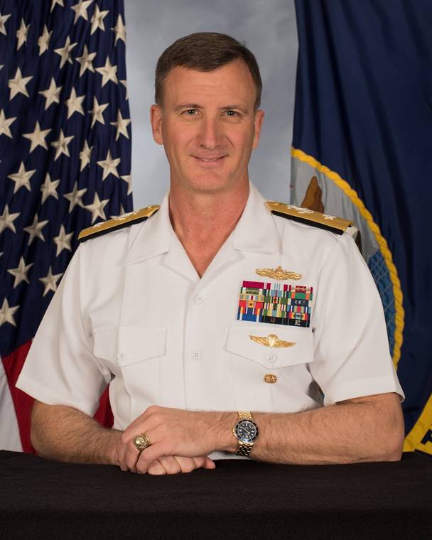 COURTESY U.S. NAVY
                                Rear Adm. (lower half) Robert B. Chadwick II, commander of Navy Region Hawaii and Naval Surface Group Middle Pacific at Pearl Harbor, will be assigned as commander of Carrier Strike Group Nine in San Diego.
