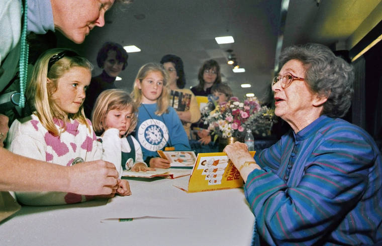 ASSOCIATED PRESS / 1998
                                Beverly Cleary signs books at the Monterey Bay Book Festival in Monterey, Calif.