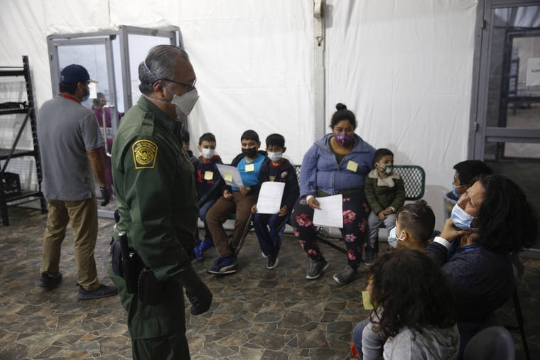 ASSOCIATED PRESS
                                Migrants were processed at the intake area of the U.S. Customs and Border Protection facility, the main detention center for unaccompanied children in the Rio Grande Valley, in Donna, Texas, today.