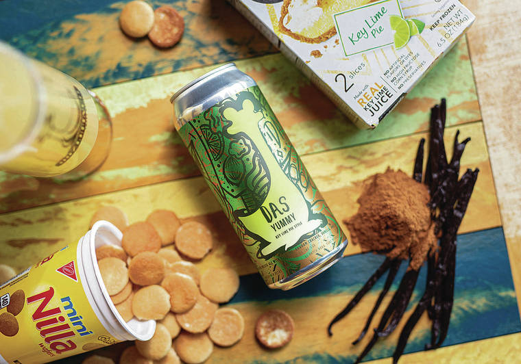 NEW YORK TIMES
                                Das Yummy, a beer with the flavors of Key lime pie, is made by Oozlefinch Beers & Blending in Fort Monroe, Va. It’s an example of new brews inspired by desserts, snacks and candies.