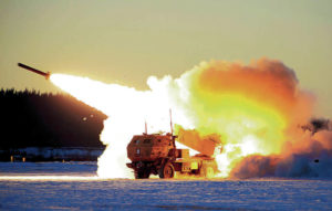 U.S. AIR FORCE / OCT. 22
                                The Army is updating its missile force. An Army M142 High Mobility Artillery Rocket System (HIMARS) launches a missile during the RED FLAG-Alaska 21-1 exercise at Fort Greely, Alaska, focusing on rapid infiltration and exfiltration to minimize the chance of a counterattack.