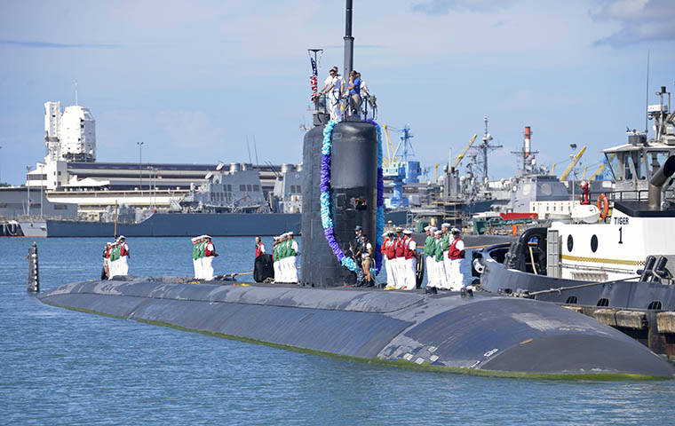 COURTESY U.S. NAVY
                                The Los Angeles-class fast attack submarine USS Charlotte (SSN 766) returns to Joint Base Pearl Harbor-Hickam from a six-month deployment to the western Pacific in 2013.