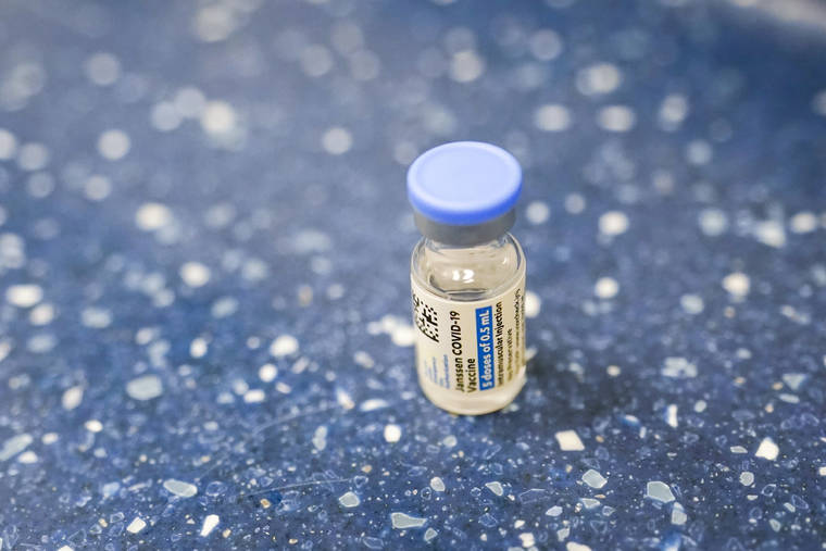 ASSOCIATED PRESS
                                A vial with the Johnson & Johnson’s one-dose COVID-19 vaccine was seen at the Vaxmobile, at the Uniondale Hempstead Senior Center, Wednesday, in Uniondale, N.Y.