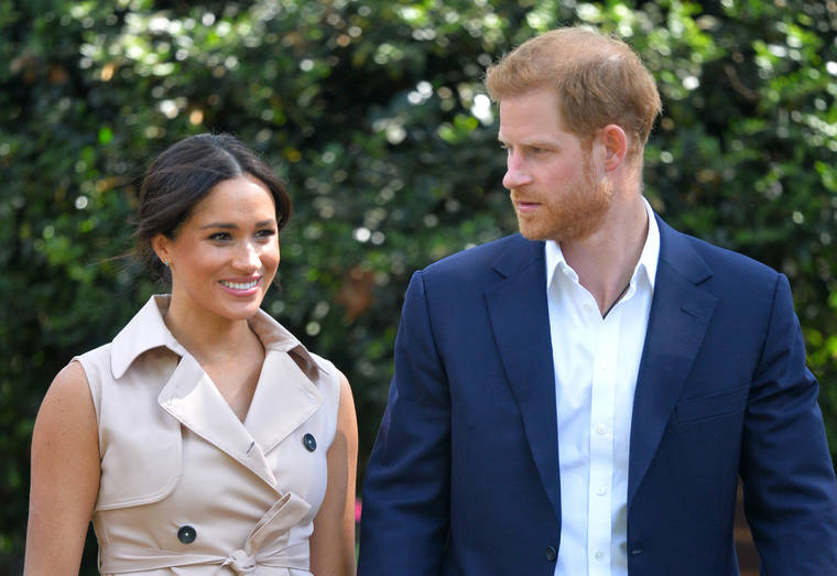 DOMINIC LIPINSKI/POOL VIA ASSOCIATED PRESS, FILE
                                Britain’s Prince Harry and Meghan Markle appeared at the Creative Industries and Business Reception, in Oct. 2019, at the British High Commissioner’s residence in Johannesburg. Prince Harry and Meghan will serve as the campaign chairs of Global Citizen’s effort to deliver COVID-19 vaccines to medical workers in the world’s poorest countries.