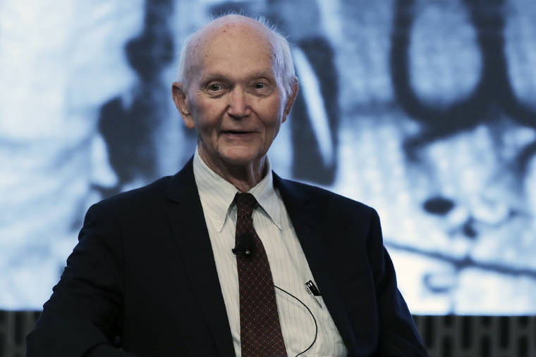 ASSOCIATED PRESS / JUNE 2019
                                Astronaut Michael Collins attended the JFK Space Summit at the John F. Kennedy Presidential Library in Boston. Collins, who piloted the ship from which Neil Armstrong and Buzz Aldrin left to make their historic first steps on the moon in 1969, died today of cancer, his family said. He was 90.