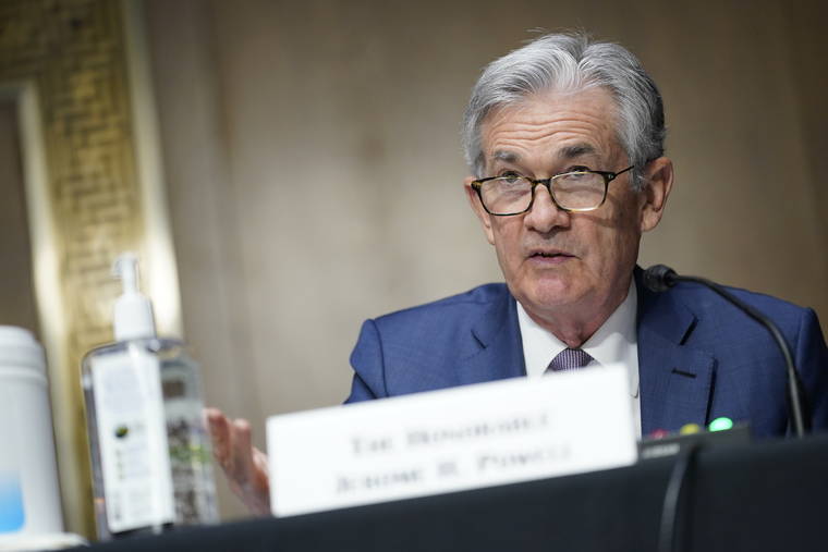 ASSOCIATED PRESS
                                Chairman of the Federal Reserve Jerome Powell spoke, Dec. 1, during a Senate Banking Committee hearing on Capitol Hill in Washington. The U.S. economy has been showing unexpected strength in recent weeks, with barometers of hiring, spending and manufacturing all surging.