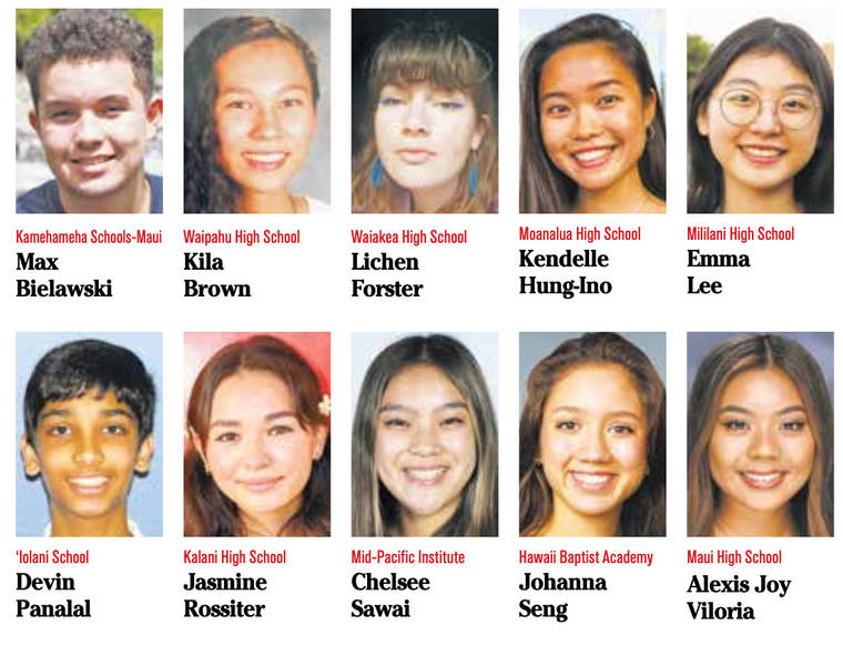 COURTESY PHOTOS
                                Hawaii high school newspapers selected their top staff members in conjunction with the 53rd High School Journalism Awards.