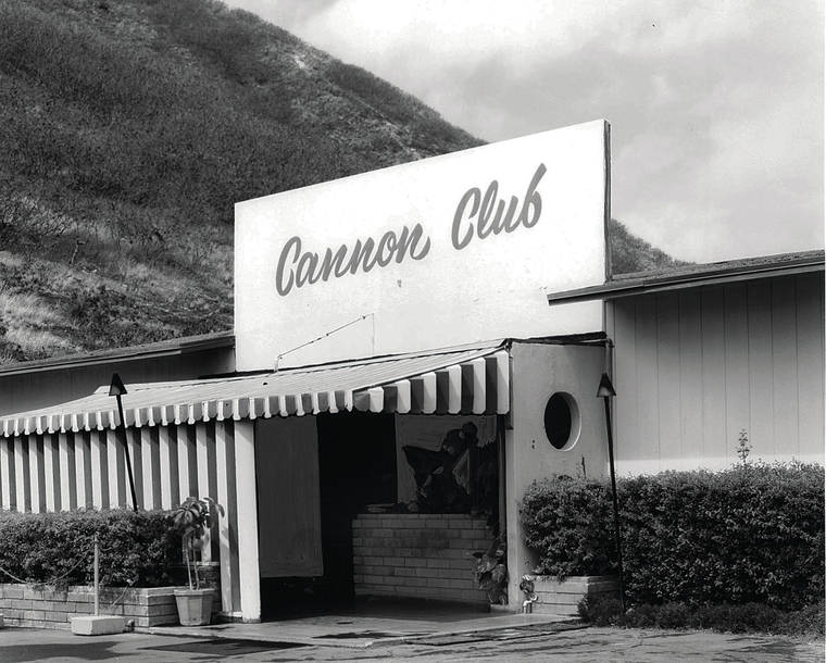 STAR-ADVERTISER / 1976
                                The Cannon Club, on the slopes of Diamond Head at Fort Ruger from 1945 to 1997, had magnificent views of the city.
