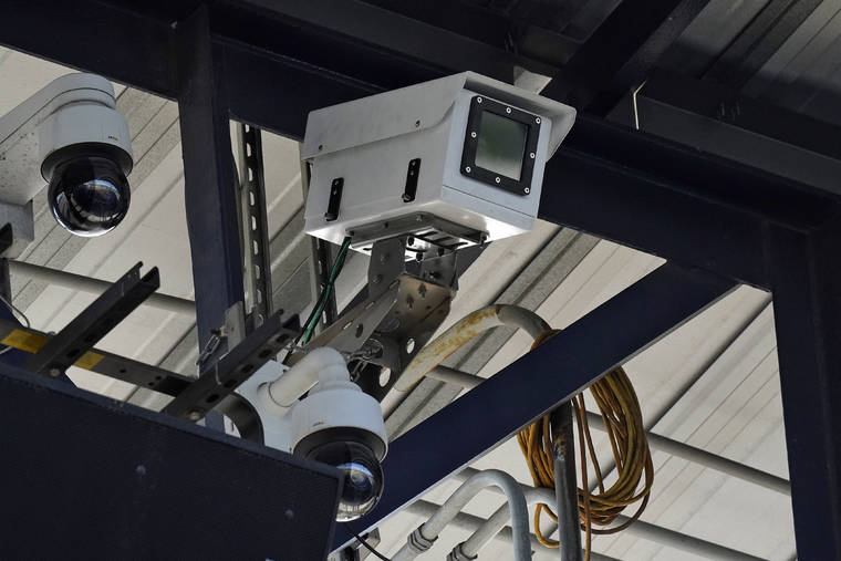 ASSOCIATED PRESS
                                One of the cameras used for automatic balls and strike calls is shown during the first inning of a Low A Southeast league baseball game between the Dunedin Blue Jays and the Tampa Tarpons at George M. Steinbrenner Field.