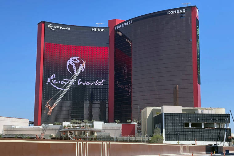 ASSOCIATED PRESS
                                Resorts World Las Vegas was shown under construction, April 19, in Las Vegas. State gambling regulators are recommending license approval for the owners of one of the biggest casino projects ever on the Las Vegas Strip ahead of its announced opening June 24.